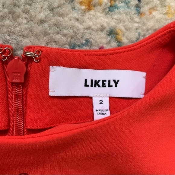 Likely Manhattan Eyelet Laser Night Out Dress in Bittersweet sz 2 - Picture 3 of 4